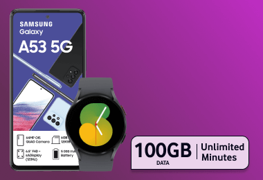 Samsung Galaxy A53 - 100GB Unlimited mins