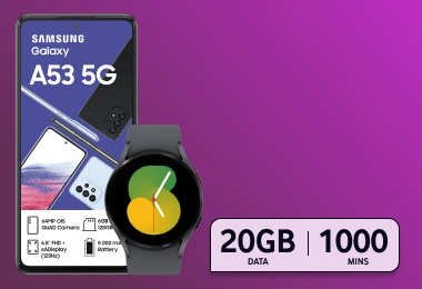 Samsung Galaxy A53 - 20GB 1000mins