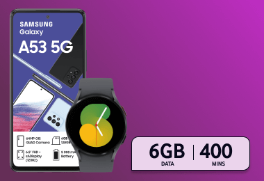 Samsung Galaxy A53 - 6GB 400mins