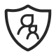 Family in sheild icon