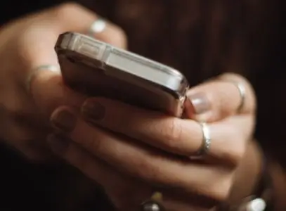Phone in hands
