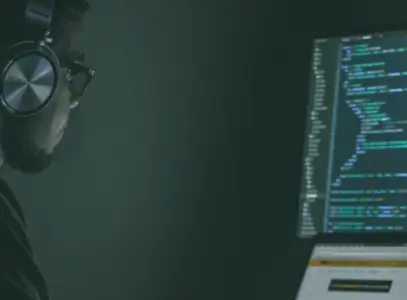 Man working on computer