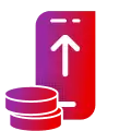 phone and coin icon