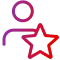 person with star icon