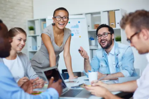 Group of people working in office