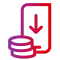 Phone and coins icon