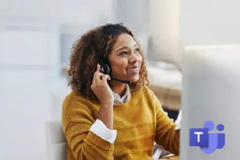 lady talking on headset