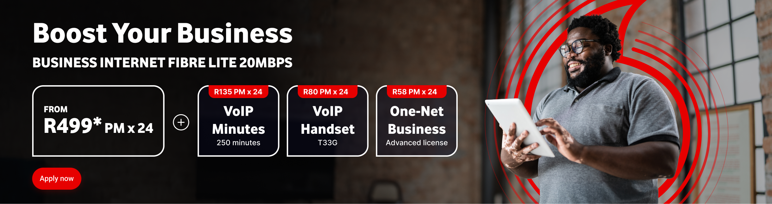 Business Fibre Lite 20MBPS from R499 pm x24