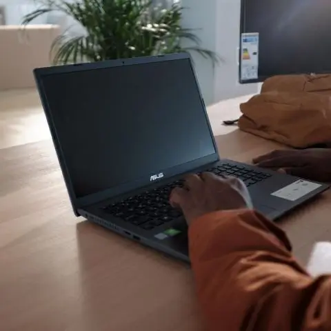 person working from a laptop