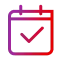 Calander with tick icon