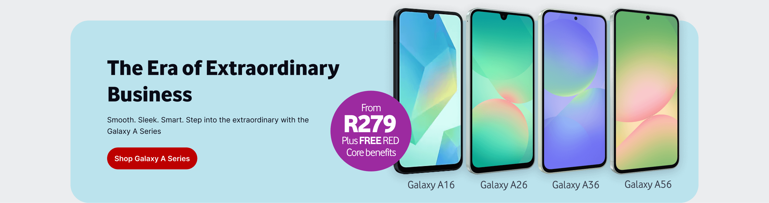 Samsung Galaxy A Series Deals from R279PMx36