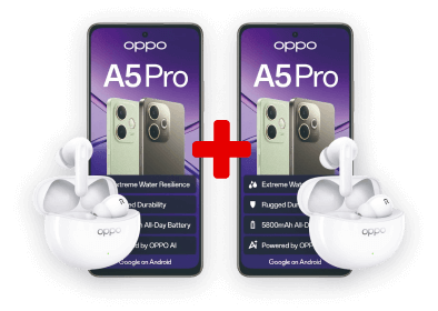 2 x Oppo A5 Pro + 2 x Buds 3 Pro