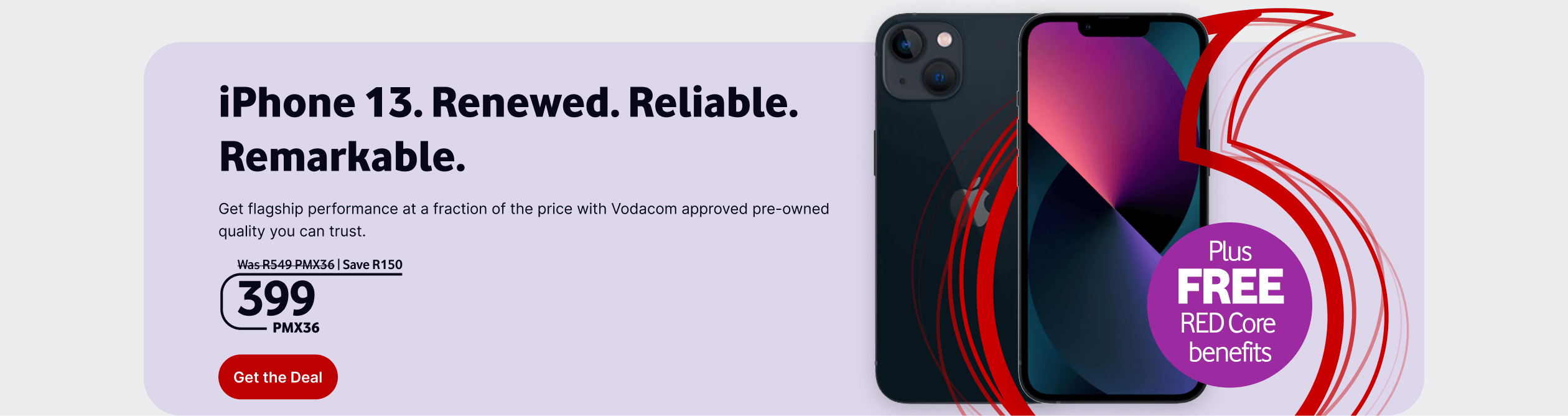 iPhone 13 Pre-owned Deals for R399PMx36