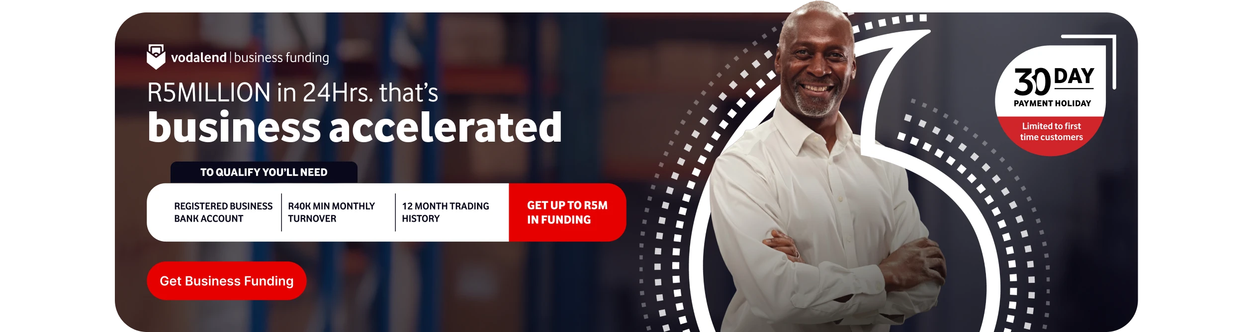 Business Accelerated means R5 million in 24 hours