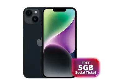 Apple Iphone 14 128GB + Free 5GB Social Ticket
