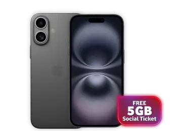 Apple Iphone 16 128GB + Free 5GB Social Ticket