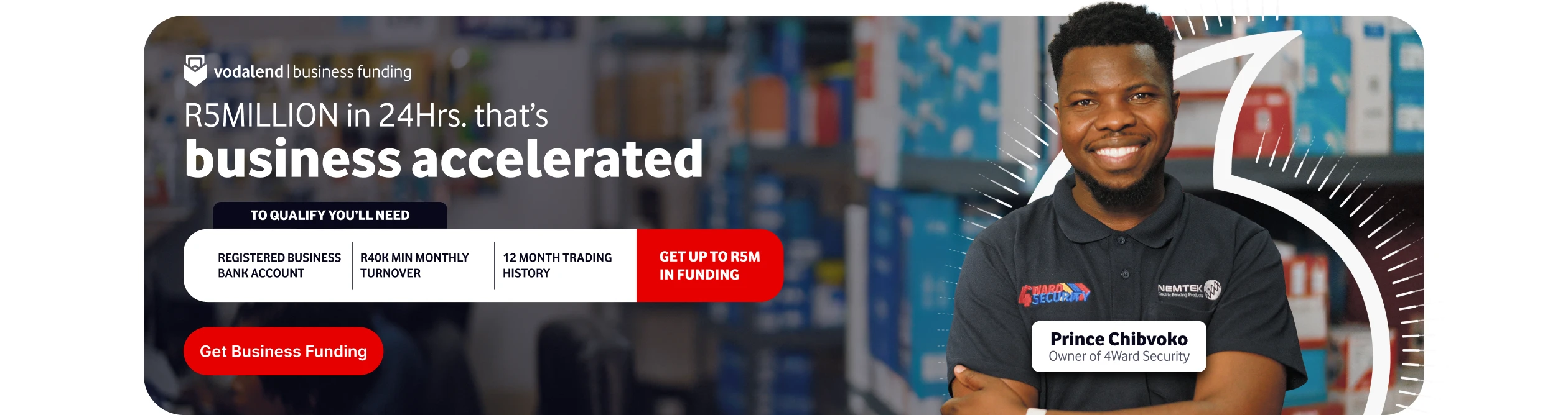 Business Accelerated means R5 million in 24 hours