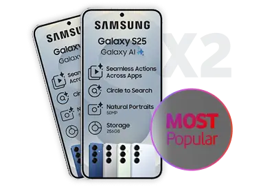 2 x Samsung Galaxy S25