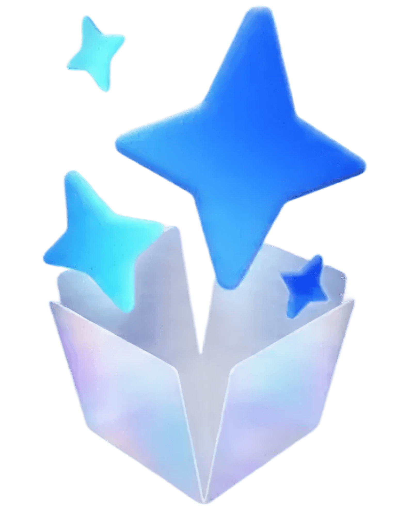 A box exploding with stars