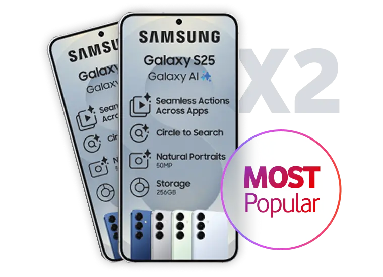 2 x Samsung Galaxy S25