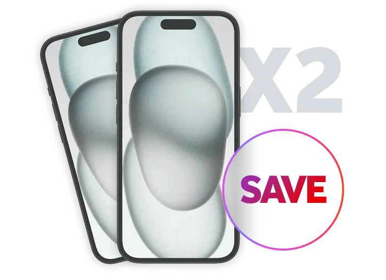 2 x Apple iPhone 15 128GB