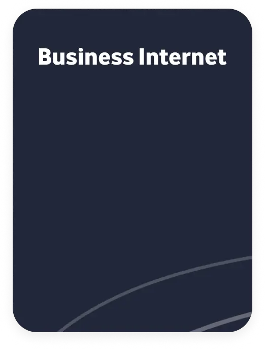 Business Internet card on dark blue background