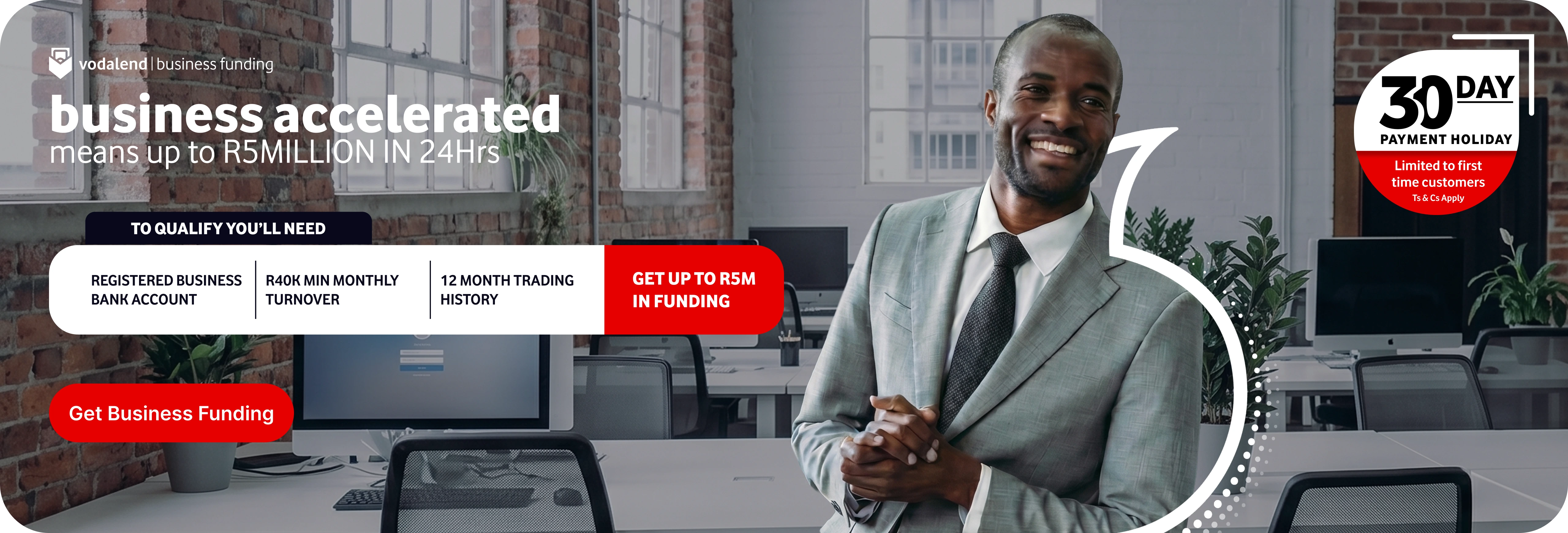 Business Accelerated means R5 million in 24 hours