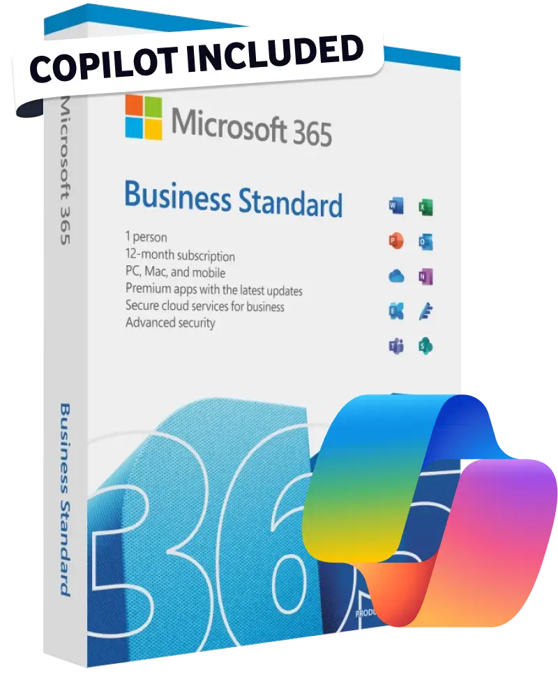Microsoft 365 Business Standard paired with Copilot.
