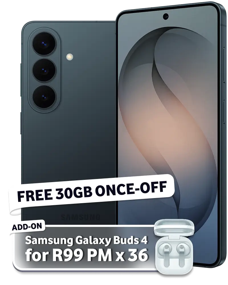 Samsung Galaxy S26 with Galaxy Buds 4 for R99 PM x 36