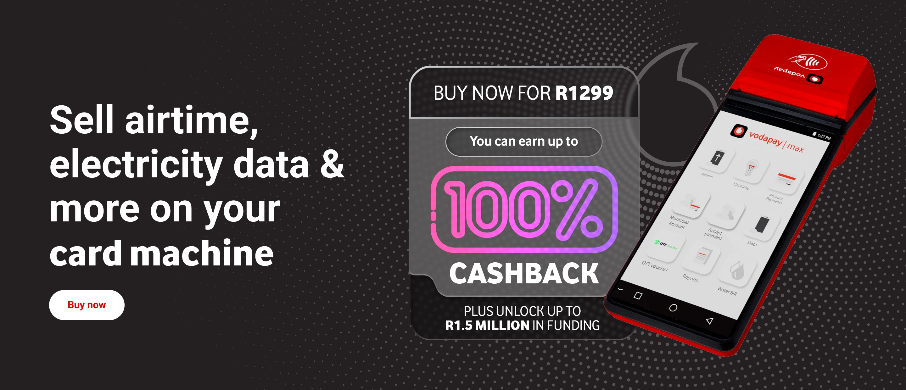 Boost your sales with the VodaPay Max Card Machine